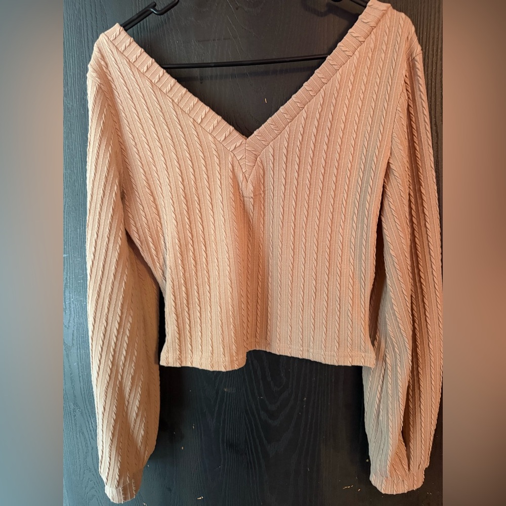 SHEIN Beige Knit Top
